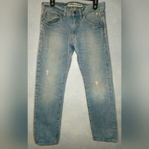 EXPRESS Mens Rocco Slim Straight Blue Denim Jeans 30x30